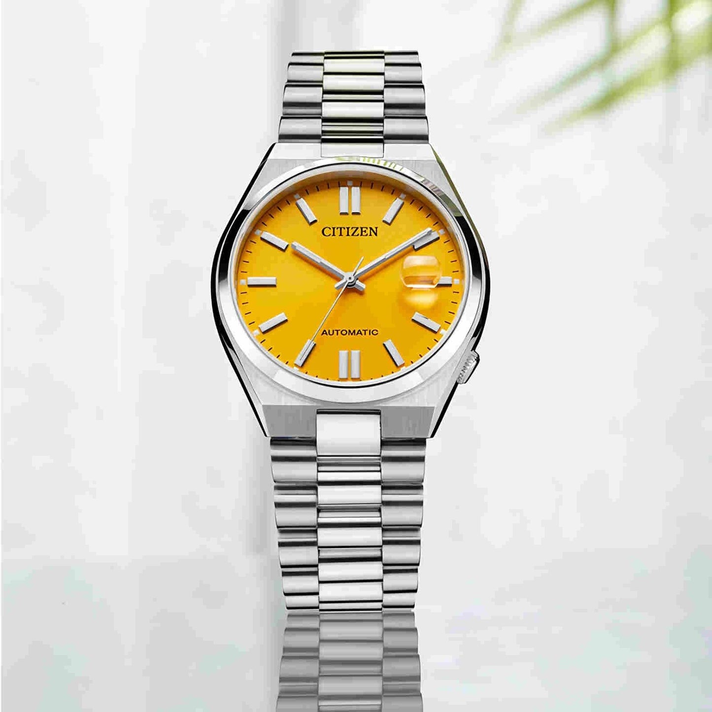 CITIZEN Yellow Dial Steel Watch