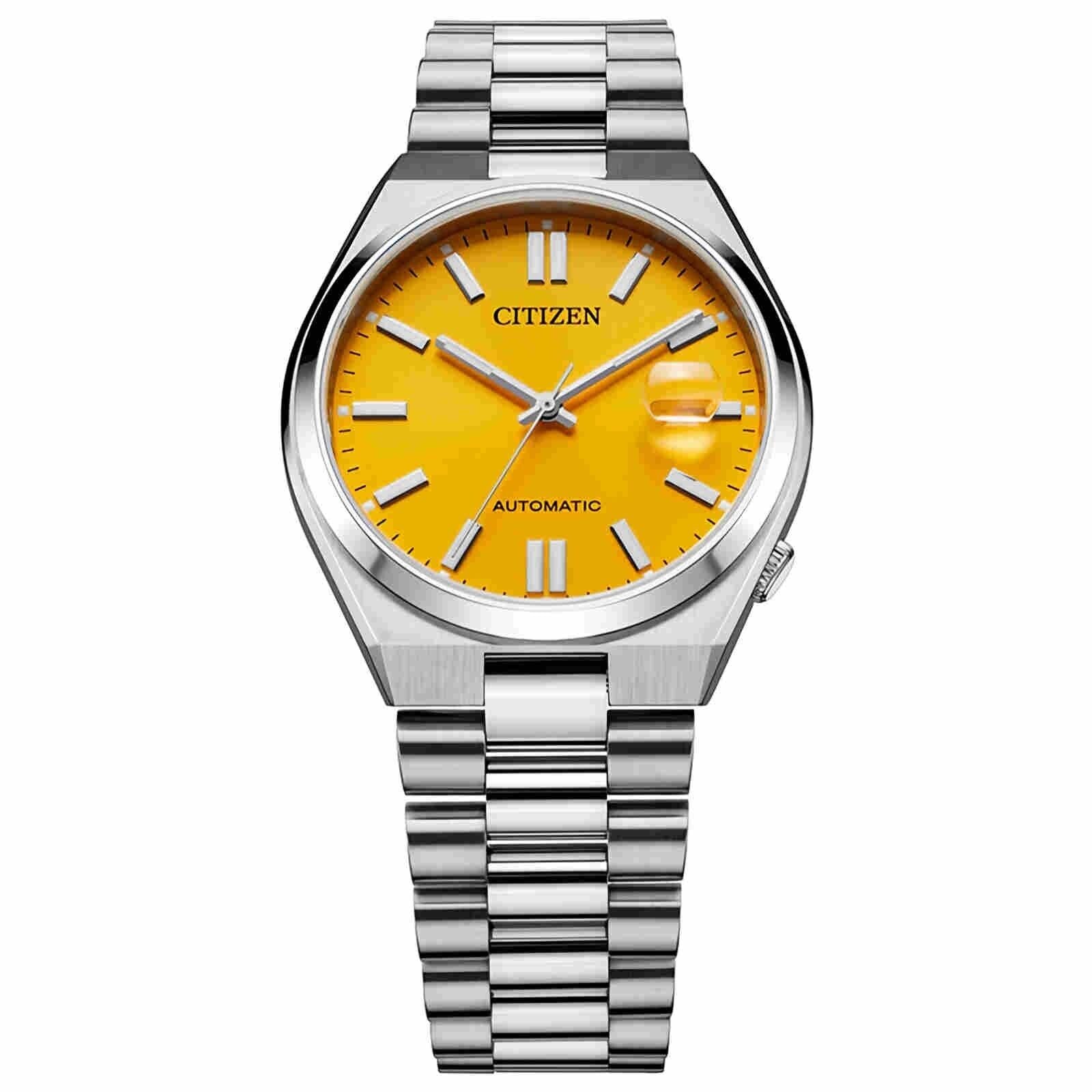 CITIZEN Yellow Dial Steel Watch