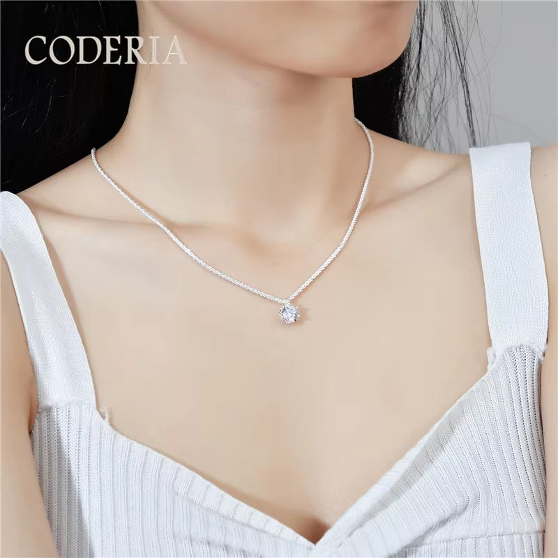 925 Sterling Silver/Moissanite Diamond Necklace