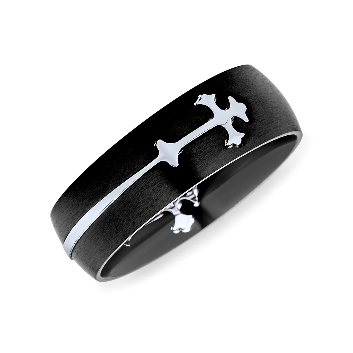 Men's Maltase Fleur De Lis Cross Ring