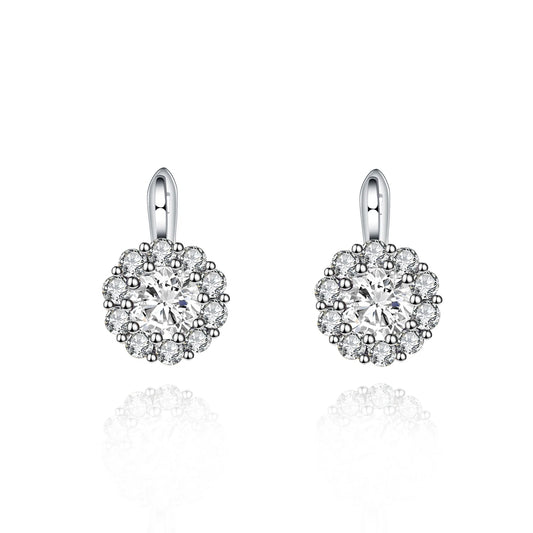 925 Sterling Silver Gemstone Cluster Earrings