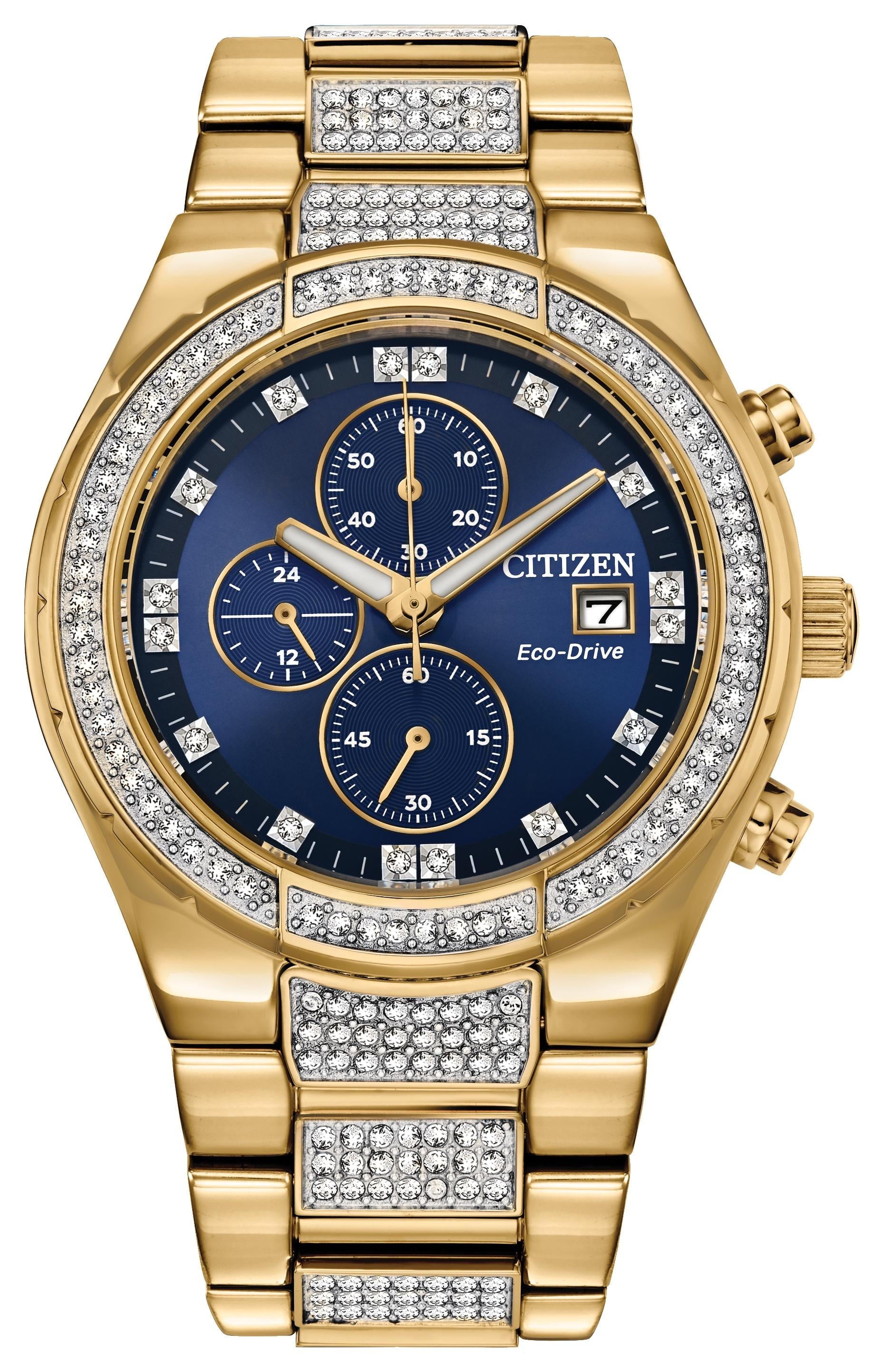 Citizen Eco-Drive Crystal/Gold Tone Watch