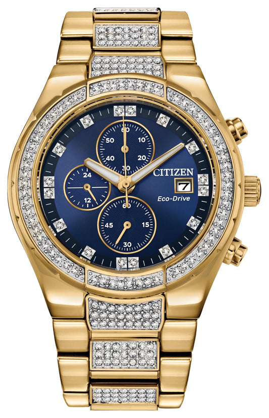 Citizen Eco-Drive Crystal/Gold Tone Watch