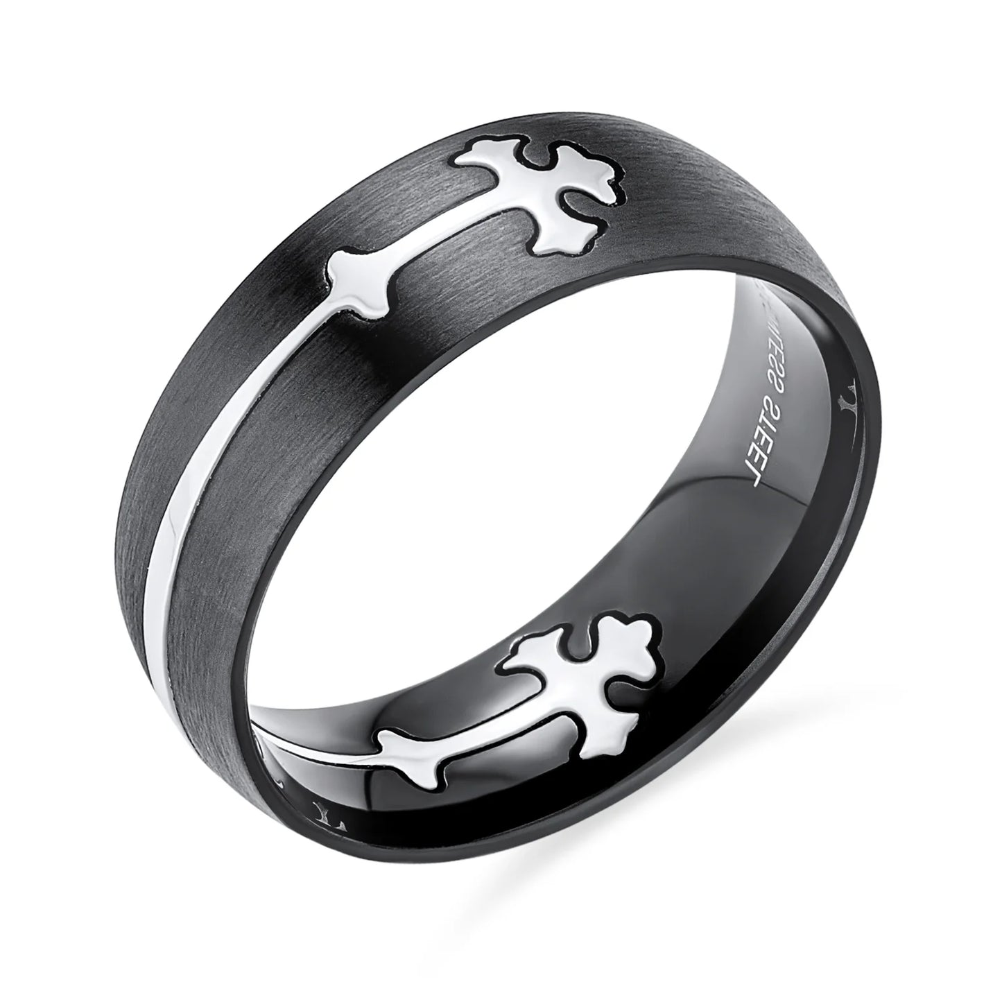 Men's Maltase Fleur De Lis Cross Ring