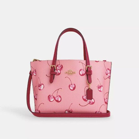 COACH Cherry Pink Mollie Tote 25