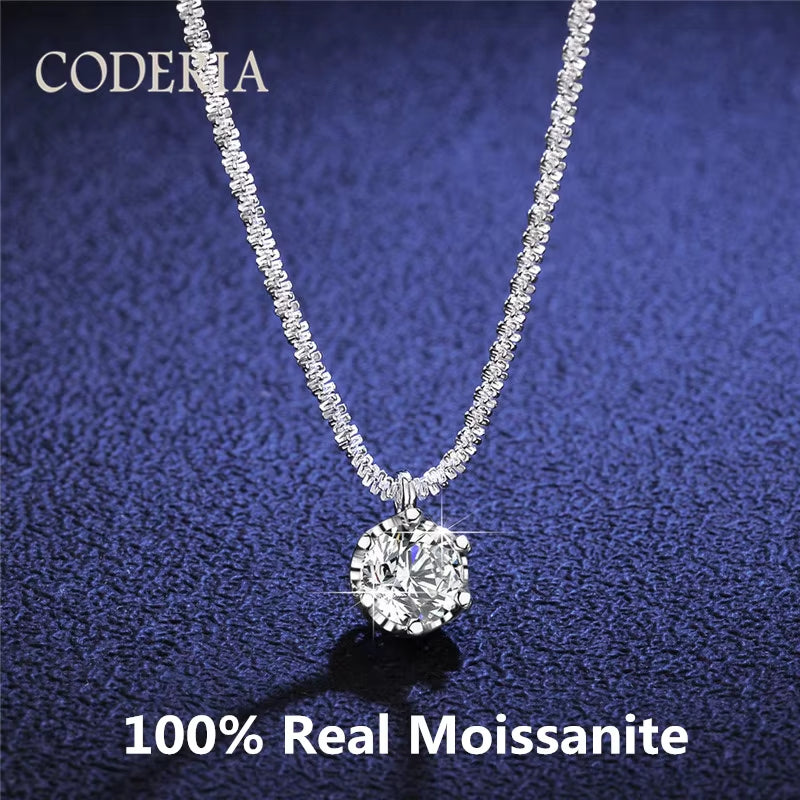 925 Sterling Silver/Moissanite Diamond Necklace